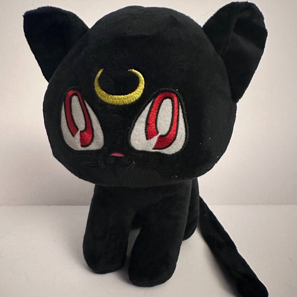 Sailor Moon 9" Seated Luna Plush Stuffed Animal Toy black cat plushie